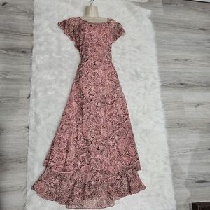 FAIRY MAXI Pink Paisley Women's Dress